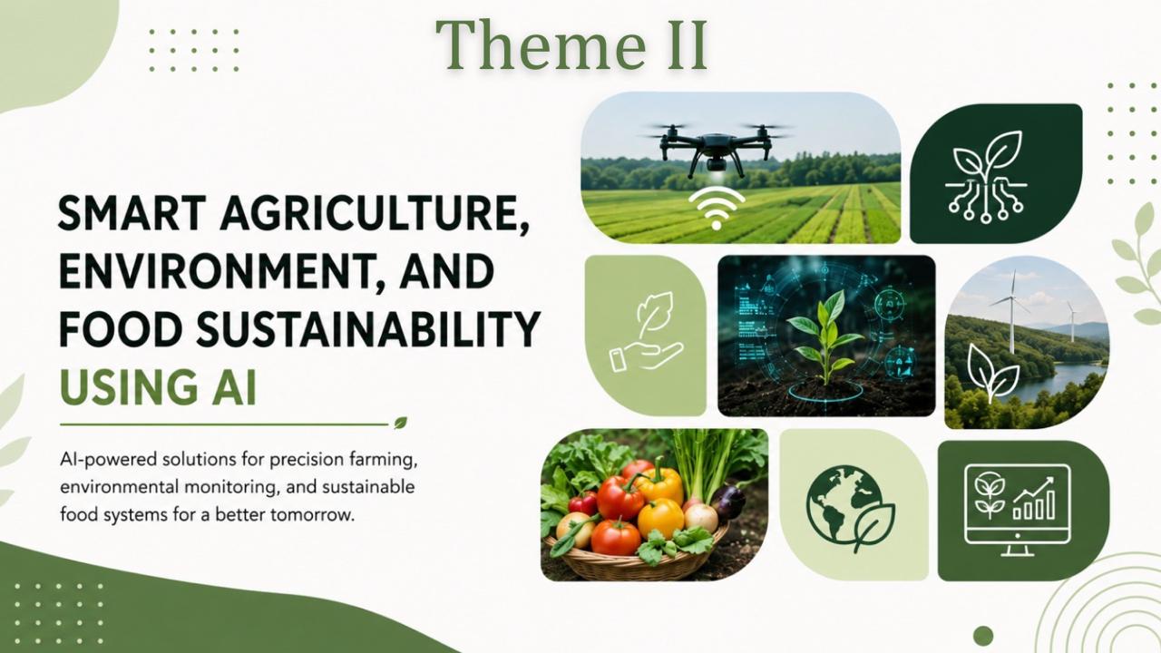 Theme 2: Smart Agriculture, Environment, and Food Sustainability Using AI